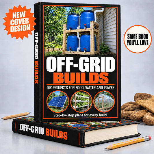 Off-Grid Builds hardcover book, new cover design